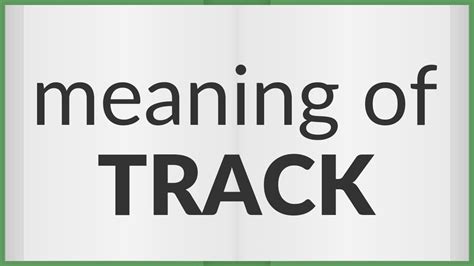 track meaning in tagalog